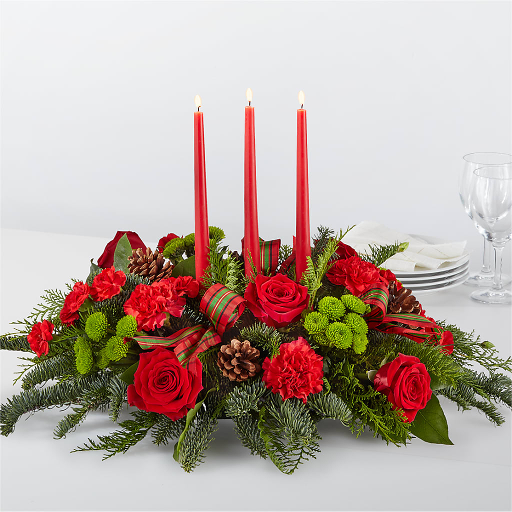 By the Candlelight Centerpiece – VERL'S CREATION FLORIST, Dallas TX