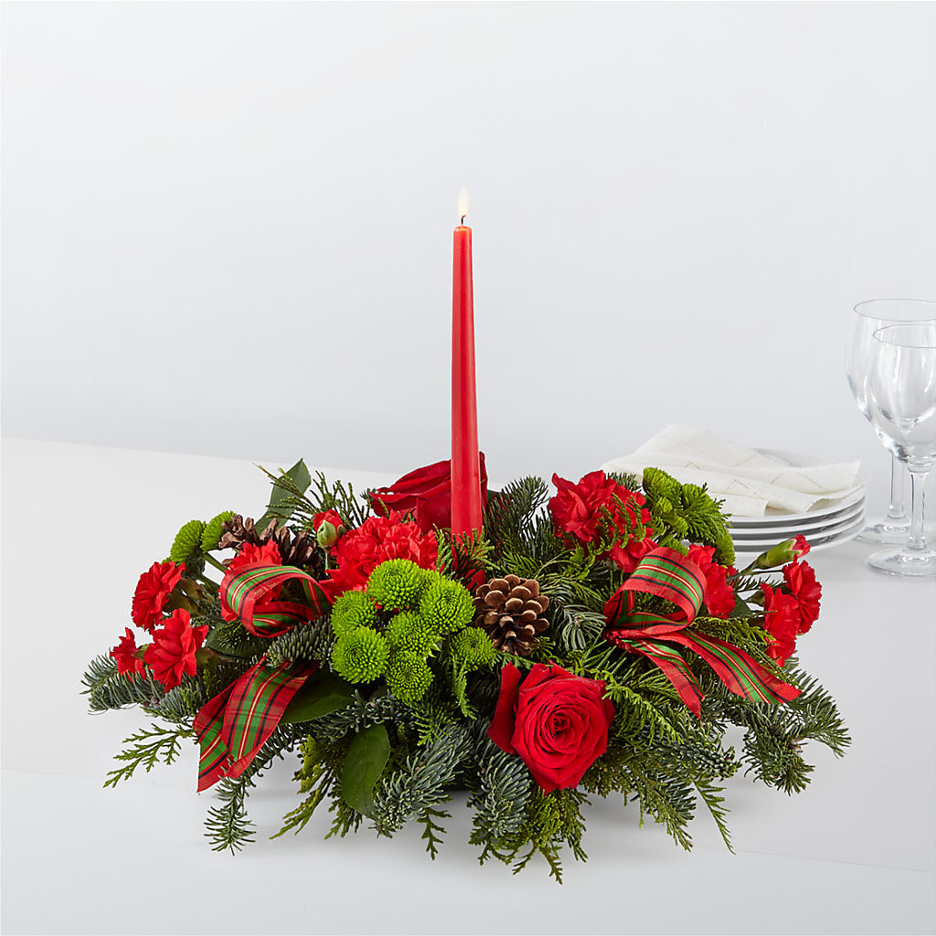 By the Candlelight Centerpiece – VERL'S CREATION FLORIST, Dallas TX