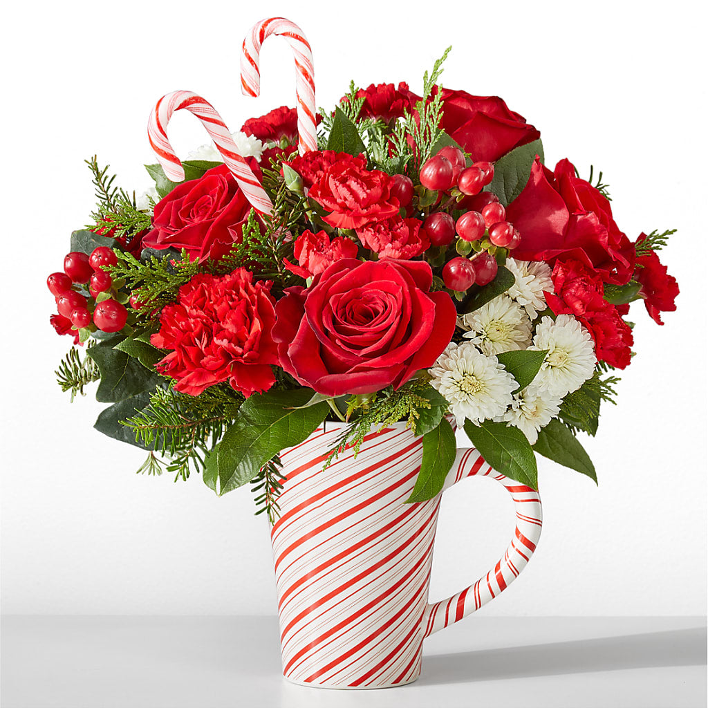 Peppermint Swirl Mug – VERL'S CREATION FLORIST, Dallas TX
