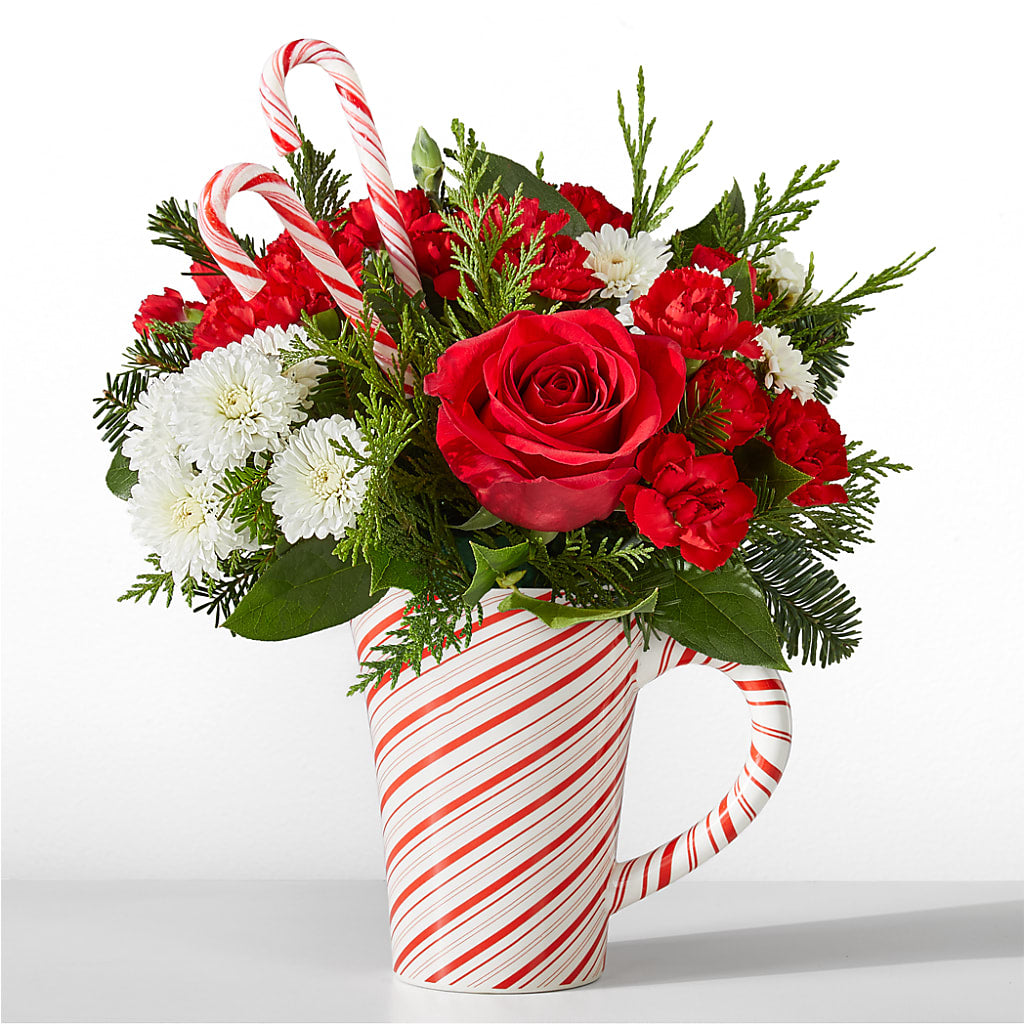 Peppermint Swirl Mug – VERL'S CREATION FLORIST, Dallas TX