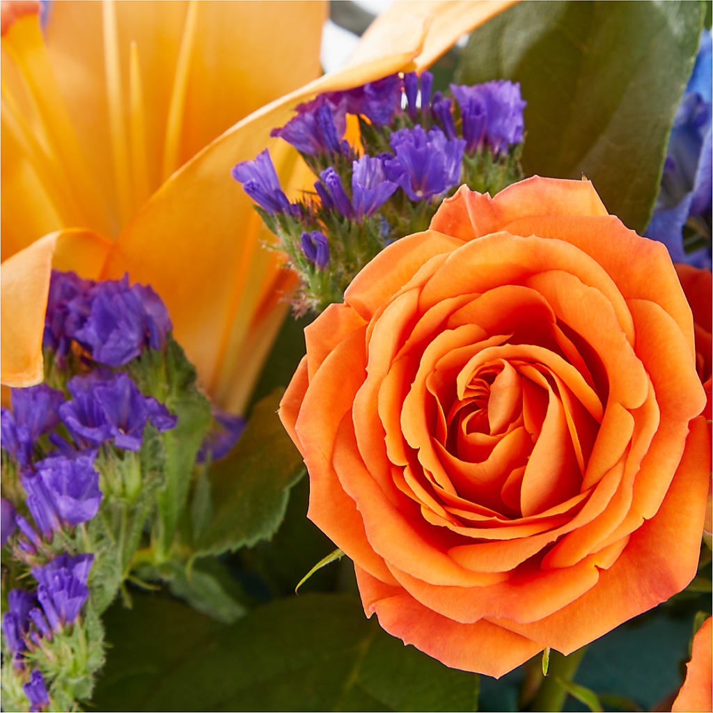 Radiant Citrus Box Bouquet – VERL'S CREATION FLORIST, Dallas TX