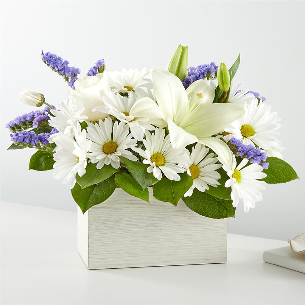Beyond Blue Box Bouquet – VERL'S CREATION FLORIST, Dallas TX