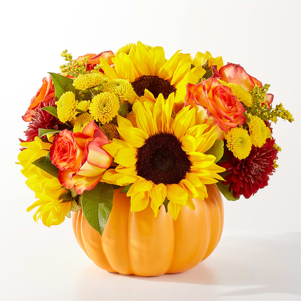 Golden Gourd Pumpkin Bouquet – VERL'S CREATION FLORIST, Dallas TX
