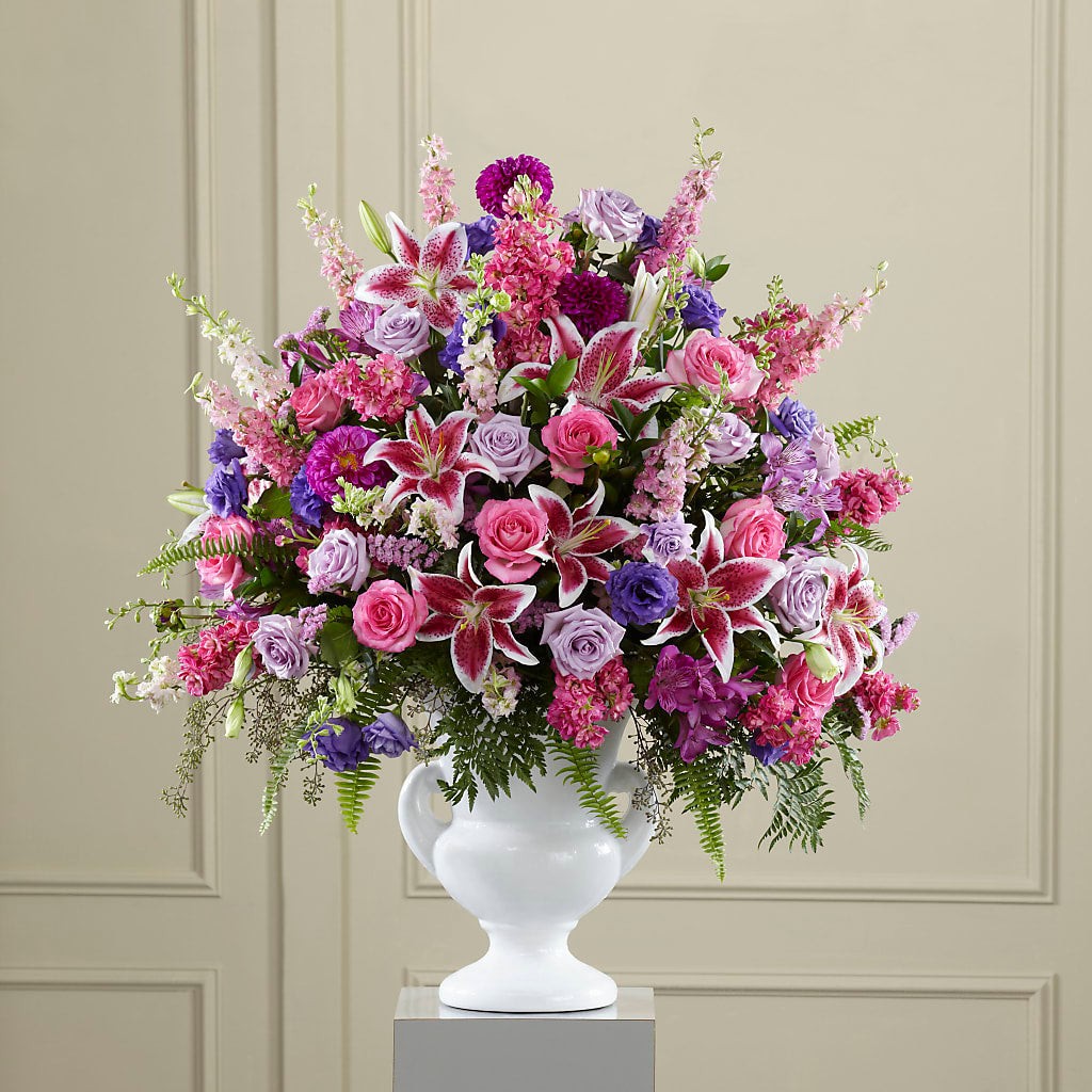 Peaceful Tribute Arrangement – VERL'S CREATION FLORIST, Dallas TX