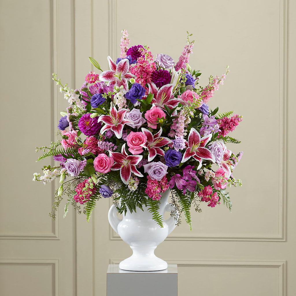 Peaceful Tribute Arrangement – VERL'S CREATION FLORIST, Dallas TX