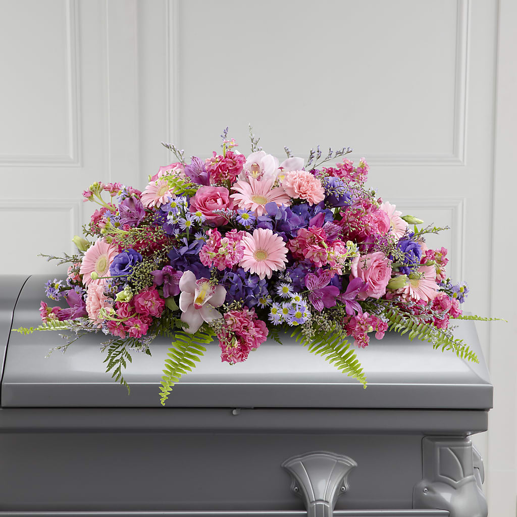 Glorious Garden Casket Spray – VERL'S CREATION FLORIST, Dallas TX