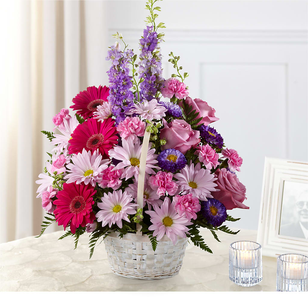 Pastel Peace Basket – VERL'S CREATION FLORIST, Dallas TX
