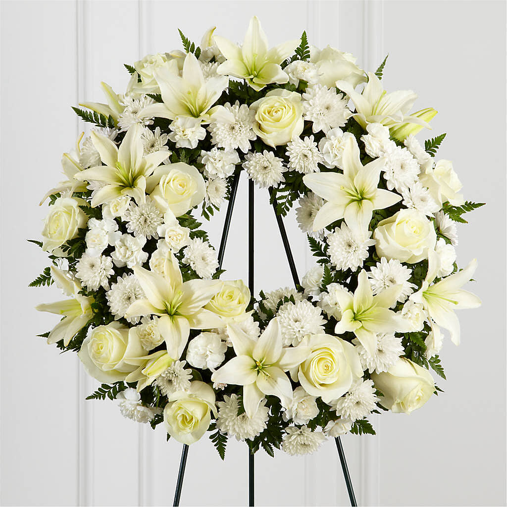 Treasured Tribute Wreath – VERL'S CREATION FLORIST, Dallas TX