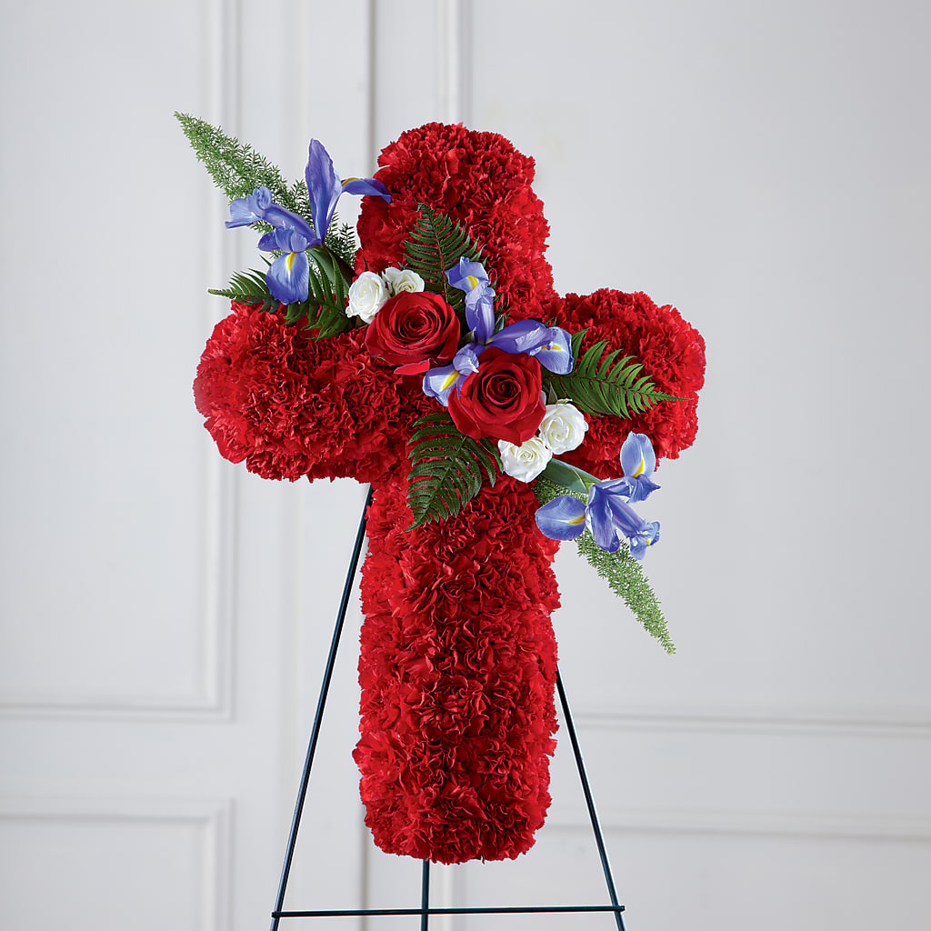 Faithful Hero Floral Cross – VERL'S CREATION FLORIST, Dallas TX