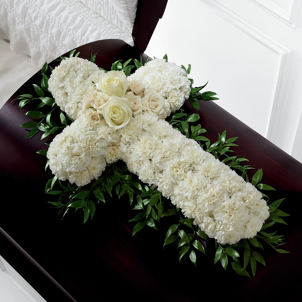 Peaceful Memories Casket Spray (Standard) – VERL'S CREATION FLORIST, Dallas TX