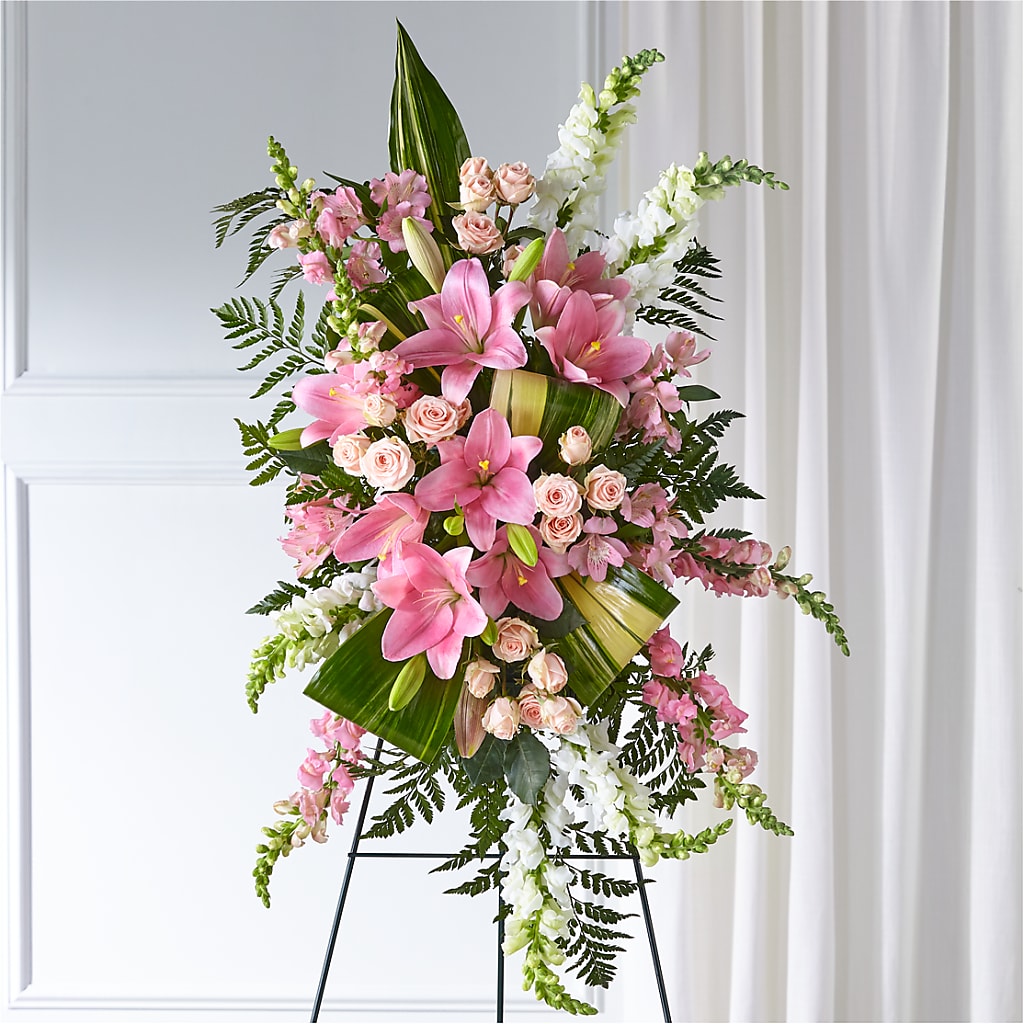 Elegant Embrace Standing Spray – VERL'S CREATION FLORIST, Dallas TX