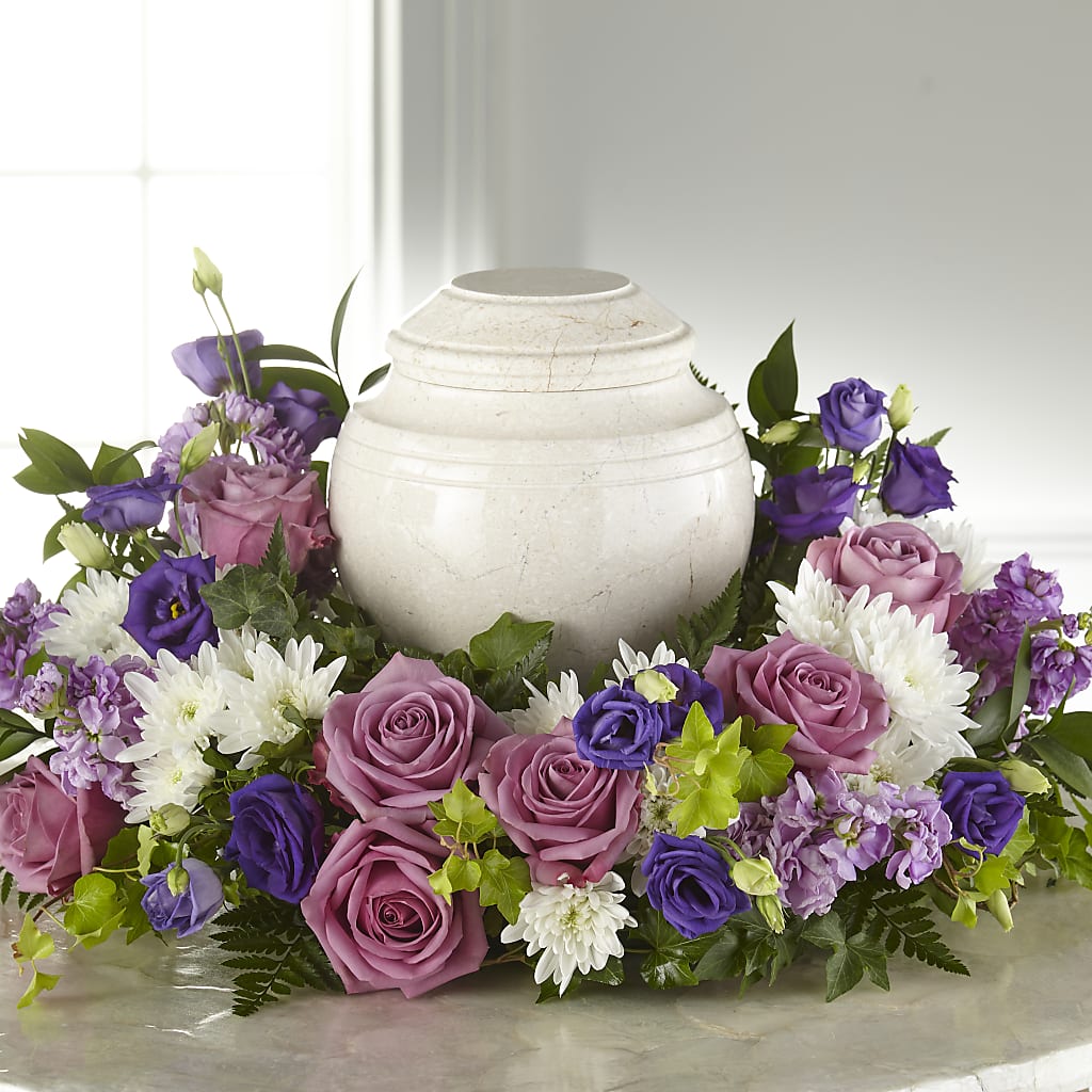 Blooming Sympathy Cremation Adornment – VERL'S CREATION FLORIST, Dallas TX