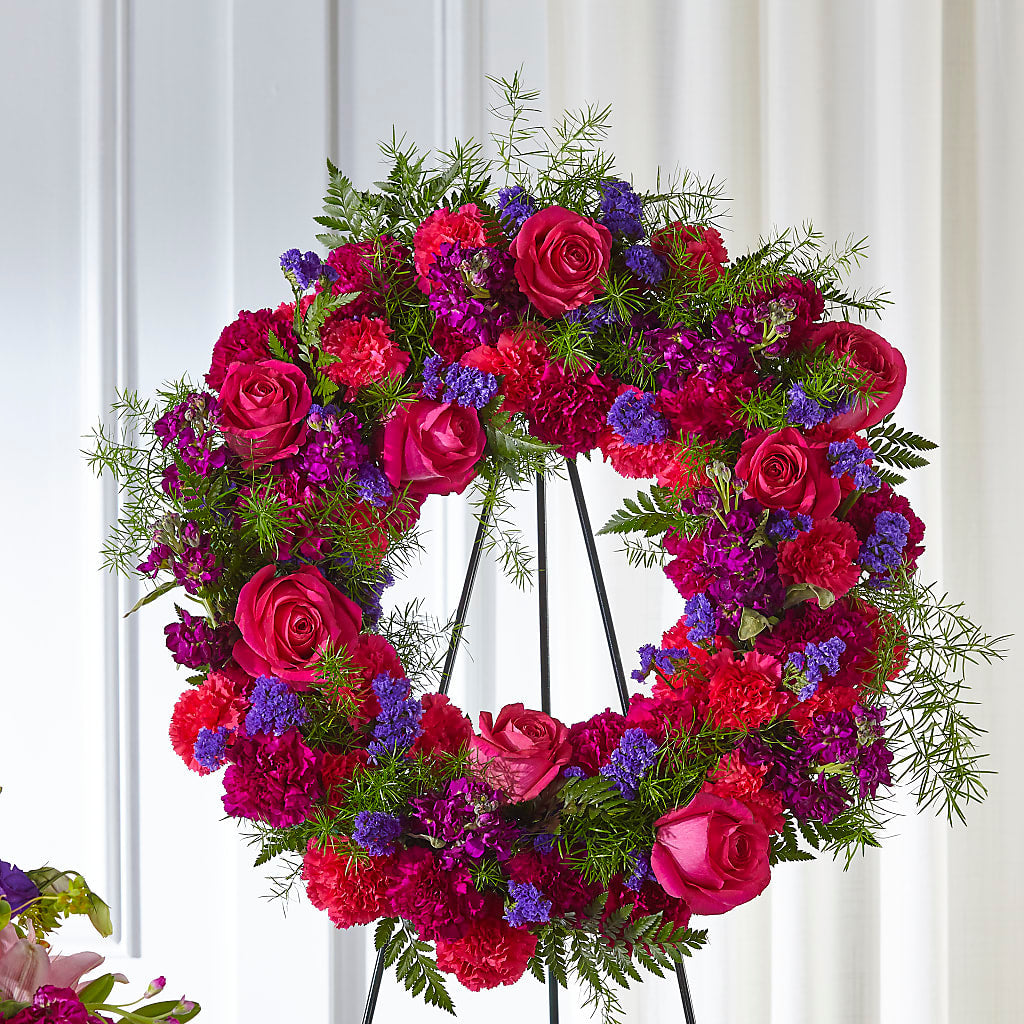 Calming Colors Wreath – VERL'S CREATION FLORIST, Dallas TX