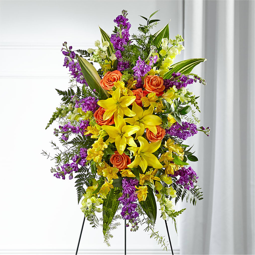 Thoughtful Prayers Standing Spray – VERL'S CREATION FLORIST, Dallas TX