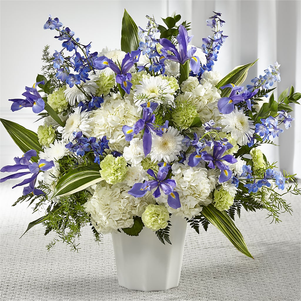 Soft Serenity Floor Basket – VERL'S CREATION FLORIST, Dallas TX