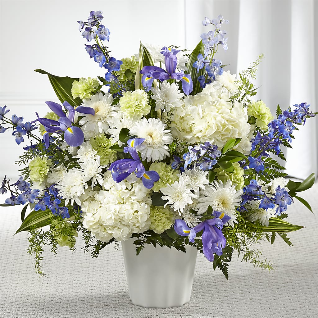 Soft Serenity Floor Basket – VERL'S CREATION FLORIST, Dallas TX