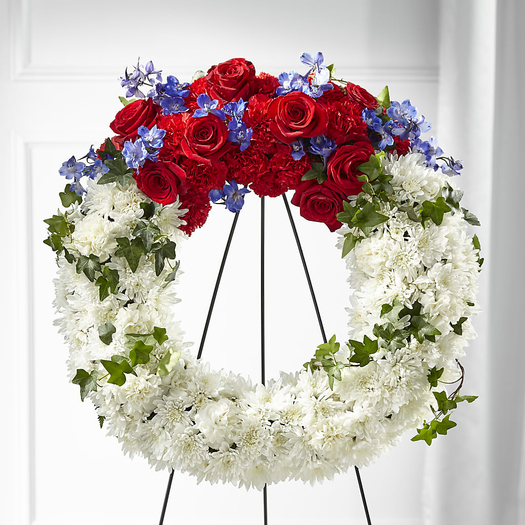 Patriotic Passion Wreath – VERL'S CREATION FLORIST, Dallas TX