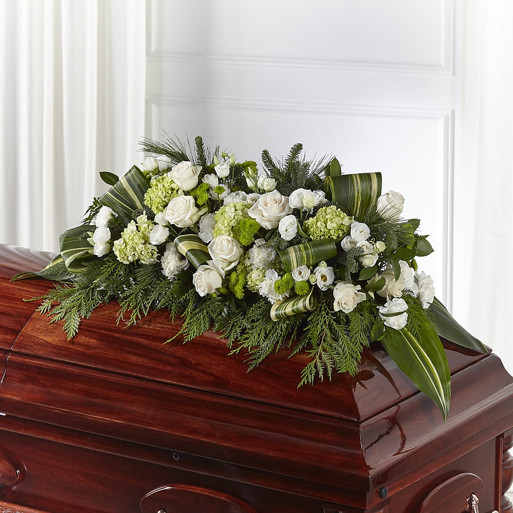 Hopeful Gesture Casket Spray – VERL'S CREATION FLORIST, Dallas TX