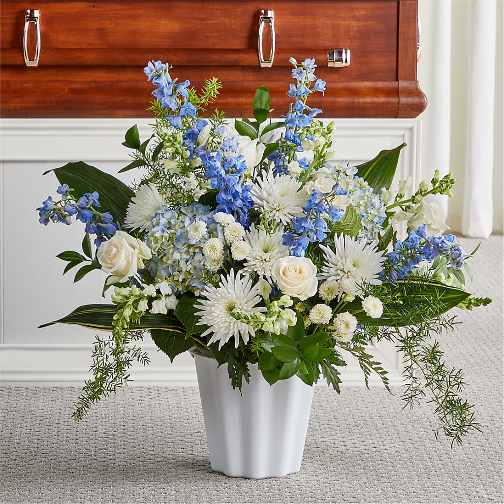 Everlasting Memories Floor Basket – VERL'S CREATION FLORIST, Dallas TX