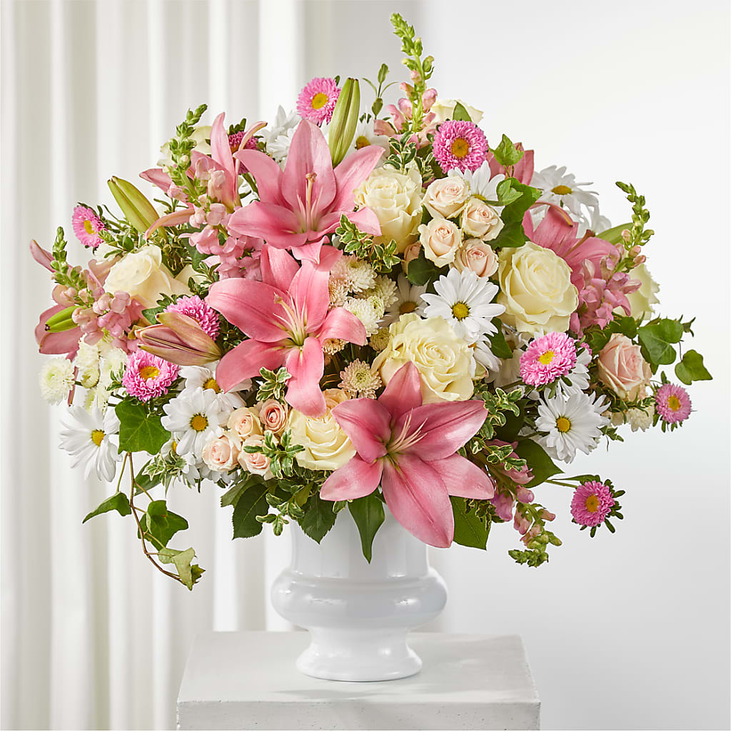 Empathetic Blooms Urn Arrangement – VERL'S CREATION FLORIST, Dallas TX