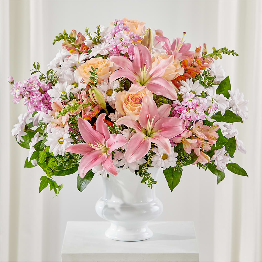 Heartfelt Gesture Urn Arrangement – VERL'S CREATION FLORIST, Dallas TX