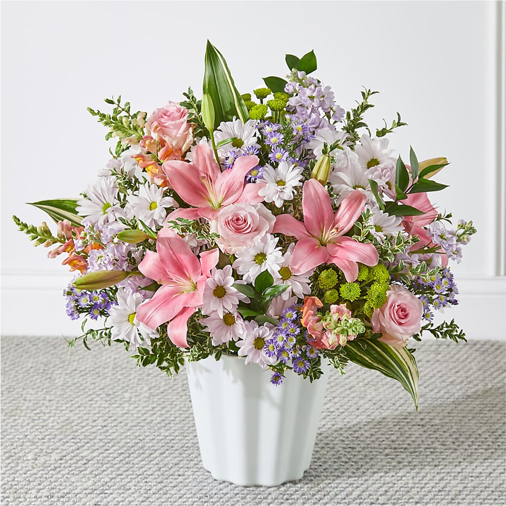 Abundant Compassion Floor Basket – VERL'S CREATION FLORIST, Dallas TX