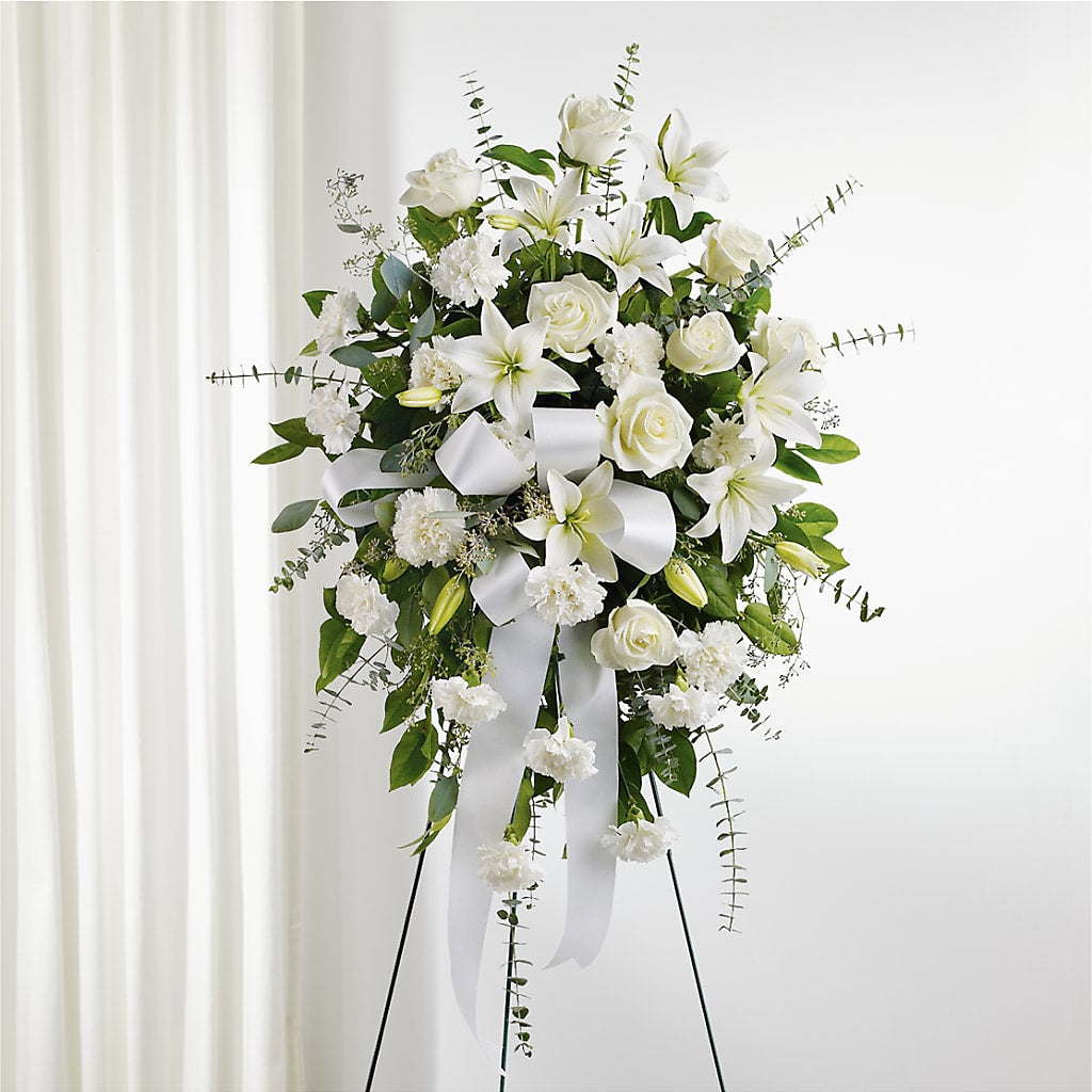 With Care Standing Spray – VERL'S CREATION FLORIST, Dallas TX