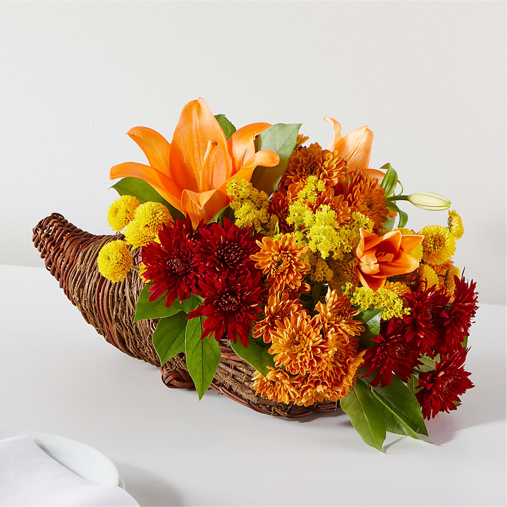 Bouquet of Blessings Cornucopia – VERL'S CREATION FLORIST, Dallas TX