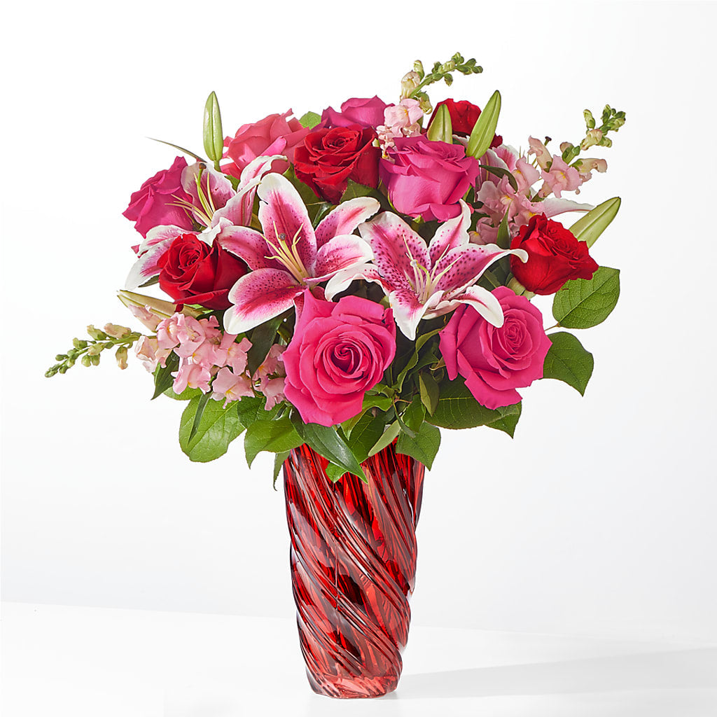 Always You Bouquet with Luxe Swirl Vase – VERL'S CREATION FLORIST, Dallas TX