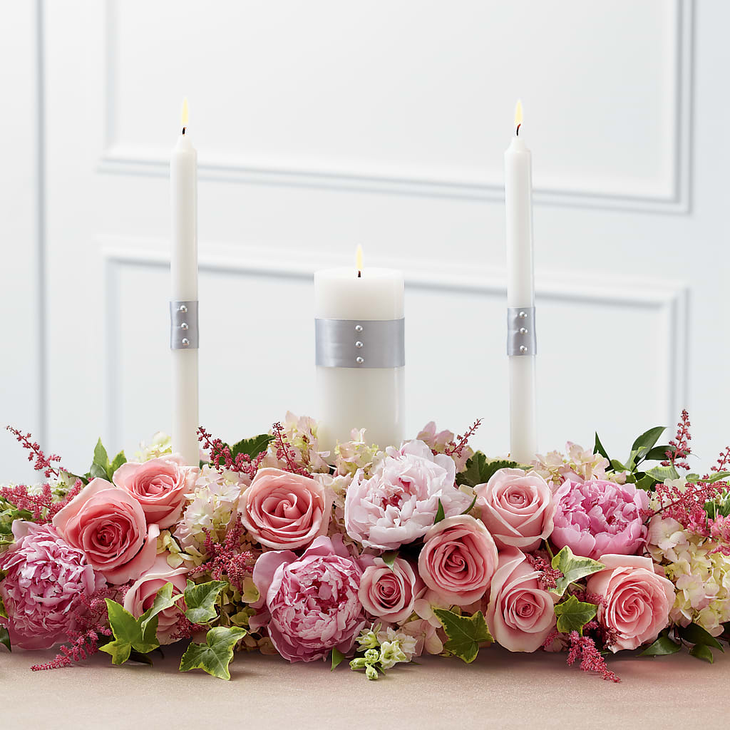 Worldwide Romance Unity Candle Arrangement – VERL'S CREATION FLORIST, Dallas TX