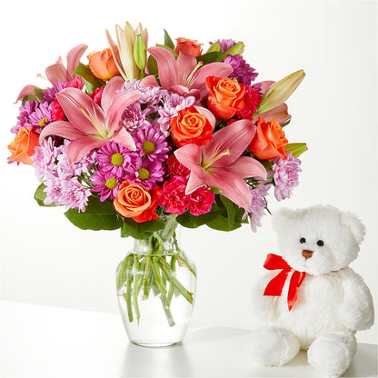 One and Only Bouquet and Bear Bundle – VERL'S CREATION FLORIST, Dallas TX