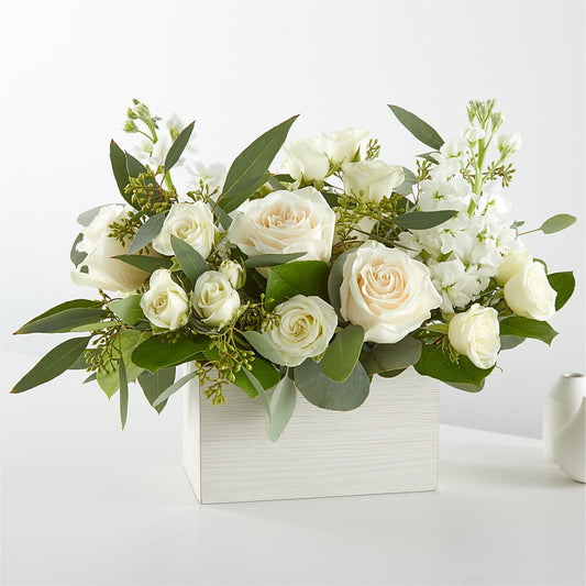 Fresh Linen Box Bouquet – VERL'S CREATION FLORIST, Dallas TX