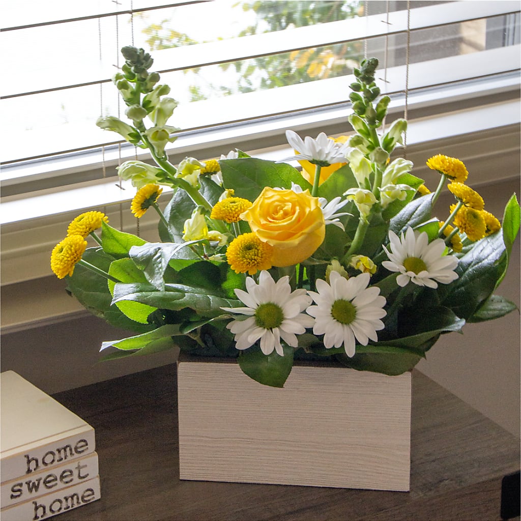 Sun Salutation Box Bouquet – VERL'S CREATION FLORIST, Dallas TX