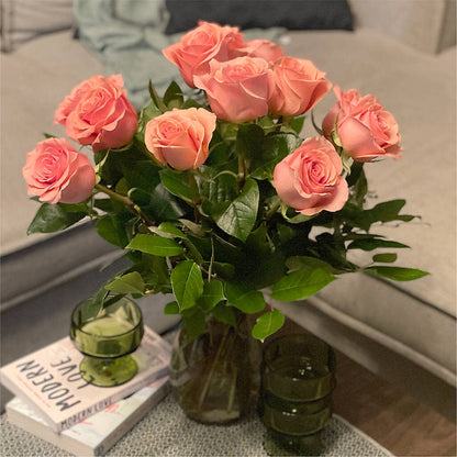 Long Stem Pink Rose Bouquet – VERL'S CREATION FLORIST, Dallas TX