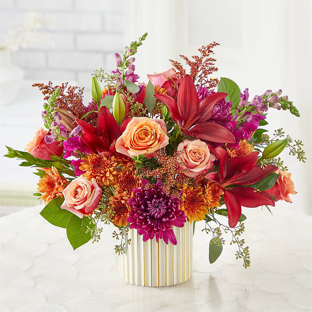 Burgundy Landscape Bouquet – VERL'S CREATION FLORIST, Dallas TX