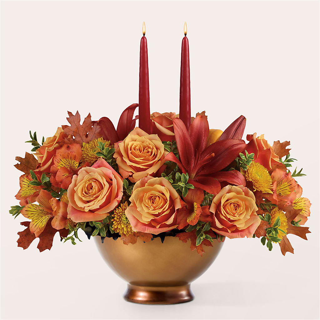 Harvest Table Centerpiece – VERL'S CREATION FLORIST, Dallas TX