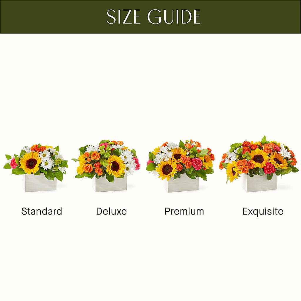 Sun-drenched Blooms Box Bouquet – VERL'S CREATION FLORIST, Dallas TX