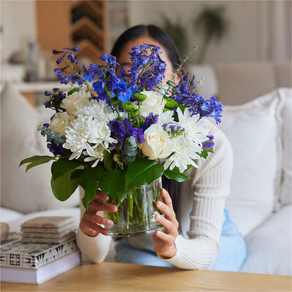 Cerulean Waves Bouquet – VERL'S CREATION FLORIST, Dallas TX