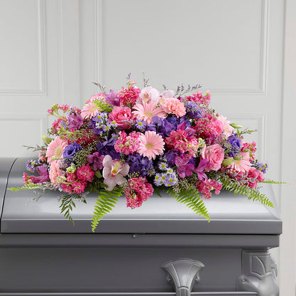 Glorious Garden Casket Spray – VERL'S CREATION FLORIST, Dallas TX
