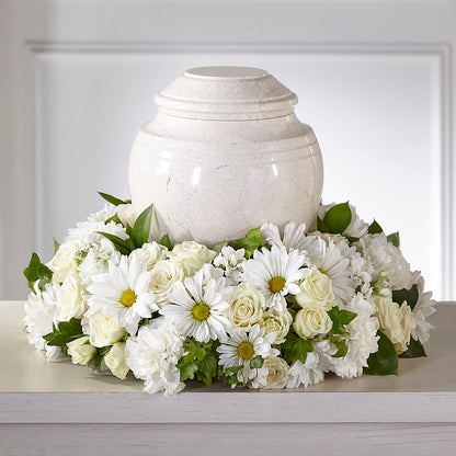 Ivory Gardens Cremation Adornment – VERL'S CREATION FLORIST, Dallas TX