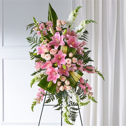Elegant Embrace Standing Spray – VERL'S CREATION FLORIST, Dallas TX