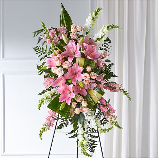 Elegant Embrace Standing Spray – VERL'S CREATION FLORIST, Dallas TX