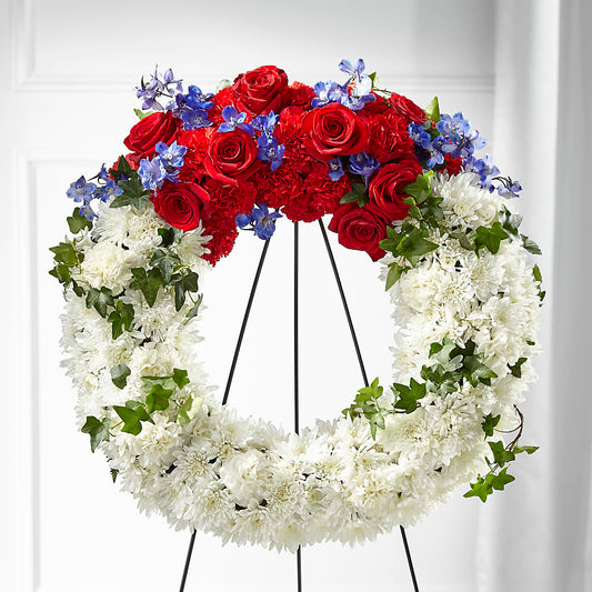 Patriotic Passion Wreath – VERL'S CREATION FLORIST, Dallas TX