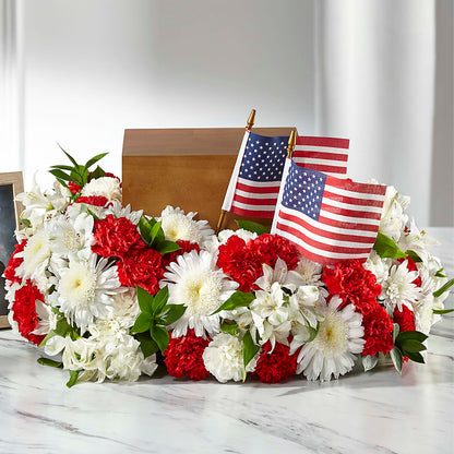 Spirit of Patriotism Cremation Adornment – VERL'S CREATION FLORIST, Dallas TX