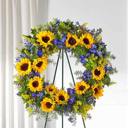 Bright Rays Wreath – VERL'S CREATION FLORIST, Dallas TX