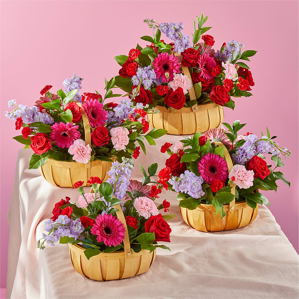 Pink Picnic Basket – VERL'S CREATION FLORIST, Dallas TX