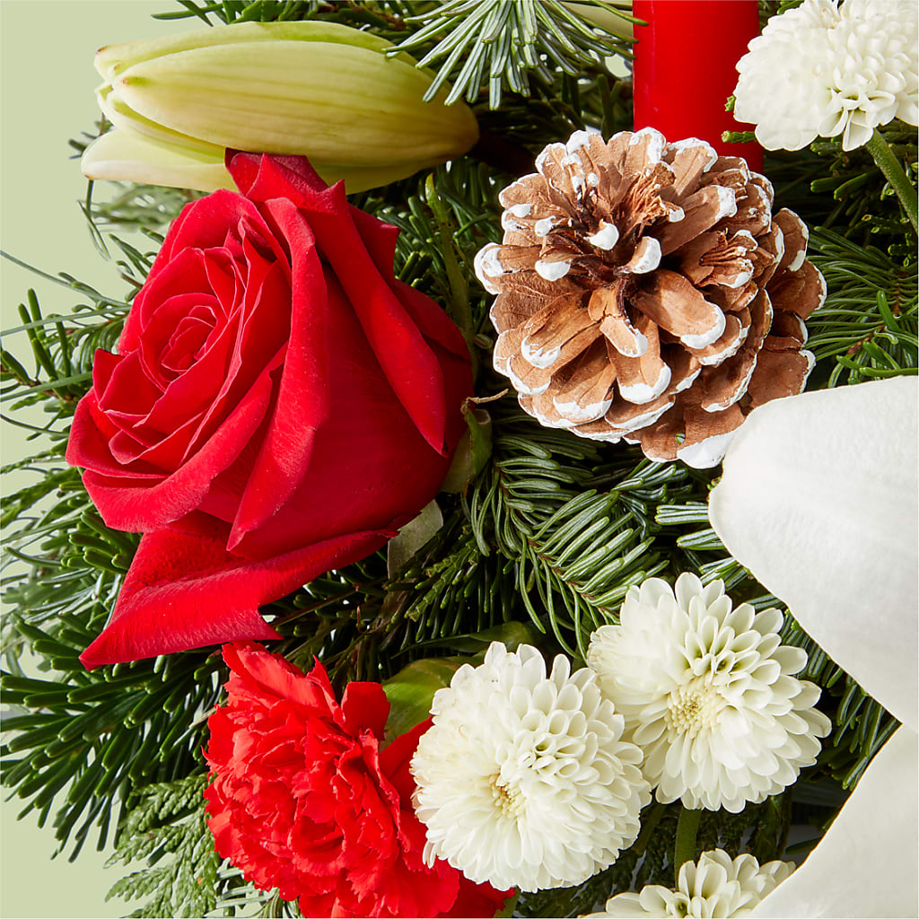 Seasonal Festivities Centerpiece – VERL'S CREATION FLORIST, Dallas TX