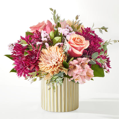Berry Cobbler Bouquet with Ivory Vase – VERL'S CREATION FLORIST, Dallas TX