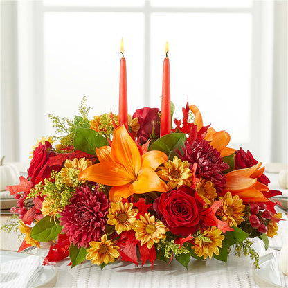 Autumn's Embrace Centerpiece – VERL'S CREATION FLORIST, Dallas TX