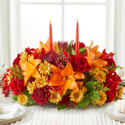 Autumn's Embrace Centerpiece – VERL'S CREATION FLORIST, Dallas TX